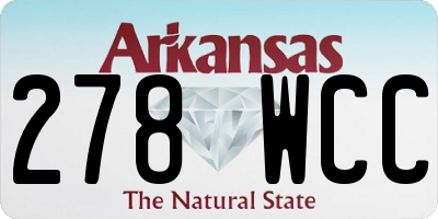 AR license plate 278WCC