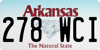 AR license plate 278WCI