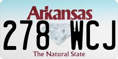 AR license plate 278WCJ