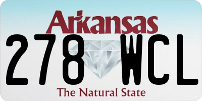 AR license plate 278WCL