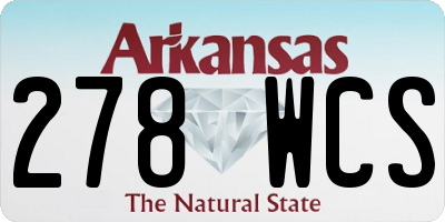 AR license plate 278WCS
