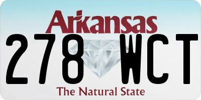 AR license plate 278WCT