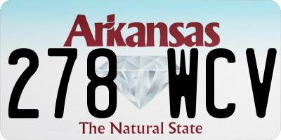 AR license plate 278WCV