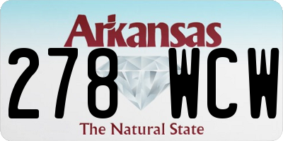 AR license plate 278WCW