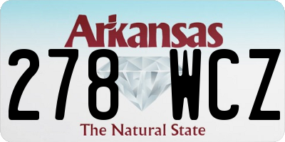 AR license plate 278WCZ
