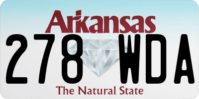 AR license plate 278WDA