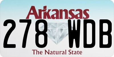 AR license plate 278WDB