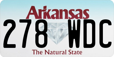 AR license plate 278WDC