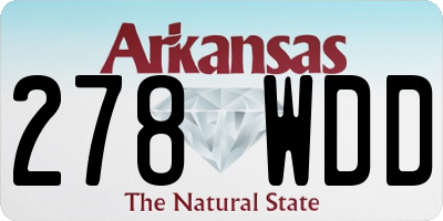 AR license plate 278WDD