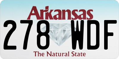 AR license plate 278WDF