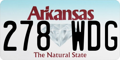 AR license plate 278WDG