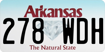 AR license plate 278WDH