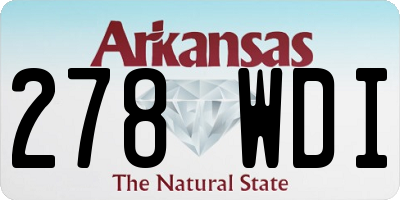 AR license plate 278WDI