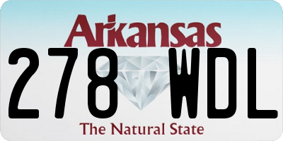AR license plate 278WDL