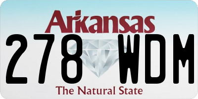 AR license plate 278WDM