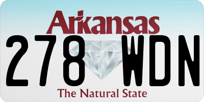 AR license plate 278WDN