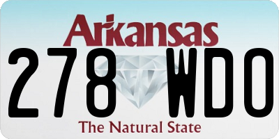 AR license plate 278WDO