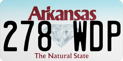 AR license plate 278WDP