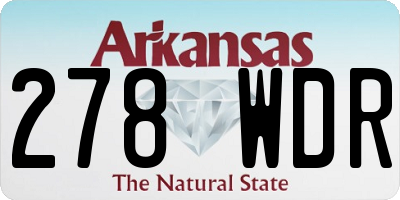 AR license plate 278WDR