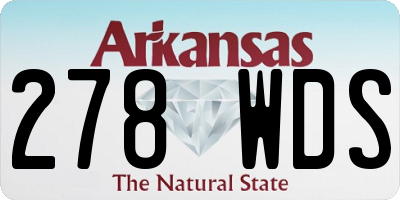 AR license plate 278WDS