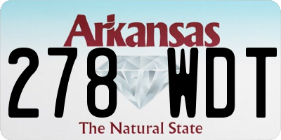 AR license plate 278WDT
