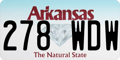 AR license plate 278WDW