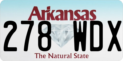 AR license plate 278WDX
