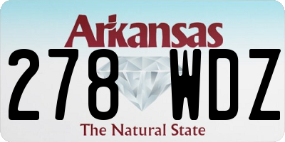 AR license plate 278WDZ