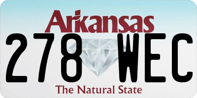AR license plate 278WEC