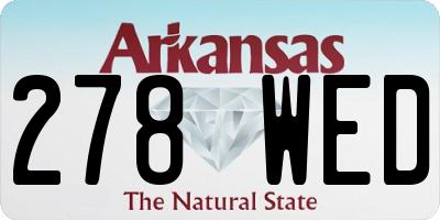 AR license plate 278WED