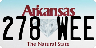 AR license plate 278WEE