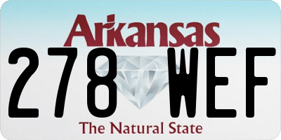 AR license plate 278WEF