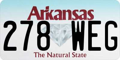 AR license plate 278WEG