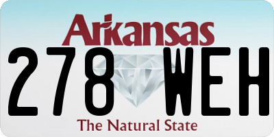AR license plate 278WEH