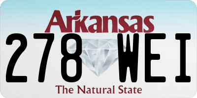 AR license plate 278WEI