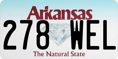 AR license plate 278WEL