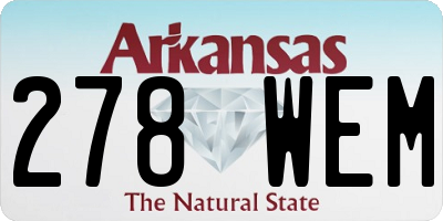 AR license plate 278WEM