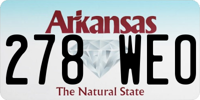 AR license plate 278WEO
