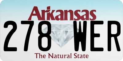 AR license plate 278WER