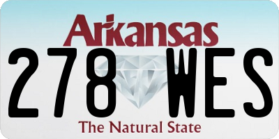 AR license plate 278WES