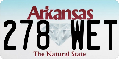 AR license plate 278WET