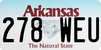 AR license plate 278WEU