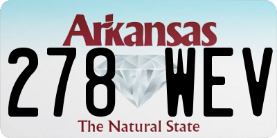 AR license plate 278WEV
