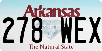 AR license plate 278WEX