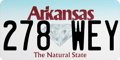 AR license plate 278WEY
