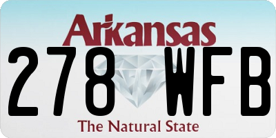 AR license plate 278WFB