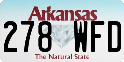 AR license plate 278WFD