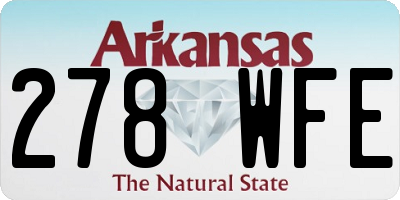 AR license plate 278WFE