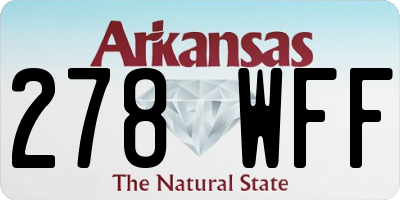 AR license plate 278WFF
