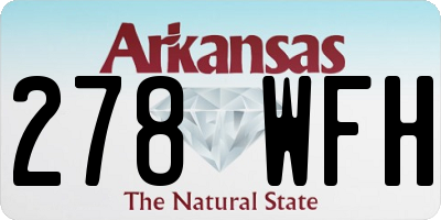 AR license plate 278WFH